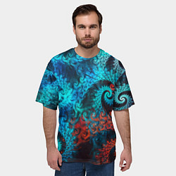 Футболка оверсайз мужская Оптическая абстракция узор, цвет: 3D-принт — фото 2