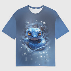 Футболка оверсайз мужская Змея с большими глазами, цвет: 3D-принт
