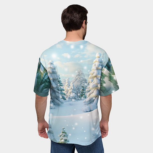 Мужская футболка оверсайз Милые змеи / 3D-принт – фото 4