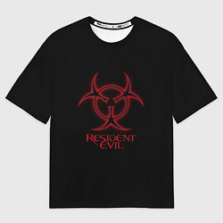 Футболка оверсайз мужская Resident evil biohazard logo, цвет: 3D-принт