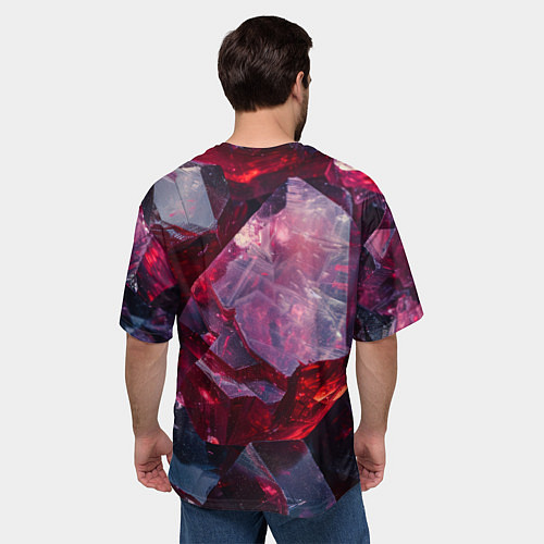 Мужская футболка оверсайз Драгоценный минерал / 3D-принт – фото 4