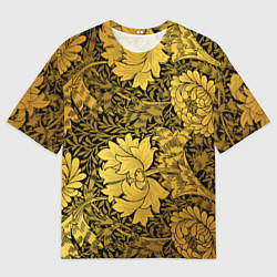 Мужская футболка оверсайз Золотые подсолнухи