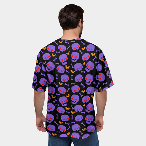 Мужская футболка оверсайз Красный взгляд / 3D-принт – фото 4