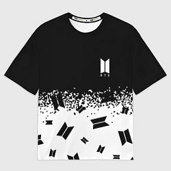 Футболка оверсайз мужская Marshmello dj pattern краски, цвет: 3D-принт