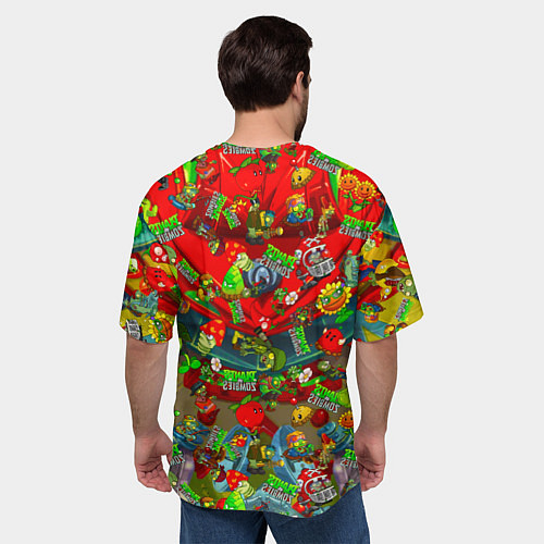 Мужская футболка оверсайз Plants vs Zombies пират / 3D-принт – фото 4