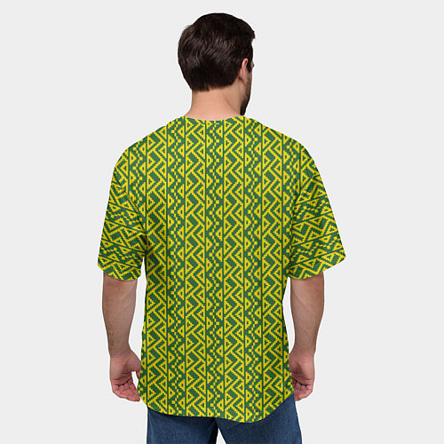 Мужская футболка оверсайз Тесьма / 3D-принт – фото 4