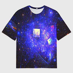 Футболка оверсайз мужская Космическая абстракция звезды, цвет: 3D-принт