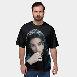 Футболка оверсайз мужская Stray Kids Hyunjin Giant concept, цвет: 3D-принт — фото 2