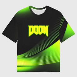 Футболка оверсайз мужская Doom абстракция кислотная, цвет: 3D-принт