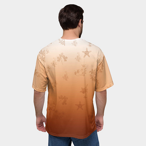 Мужская футболка оверсайз Осенний градиент / 3D-принт – фото 4