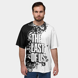 Футболка оверсайз мужская The Last of Us узор чёрно белый, цвет: 3D-принт — фото 2