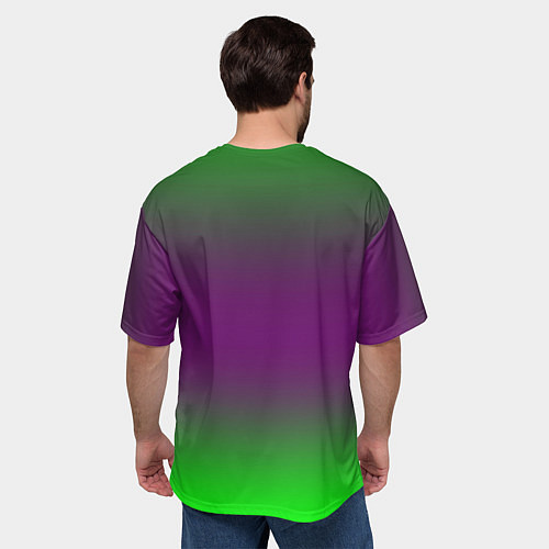 Мужская футболка оверсайз Monster energy gradient / 3D-принт – фото 4