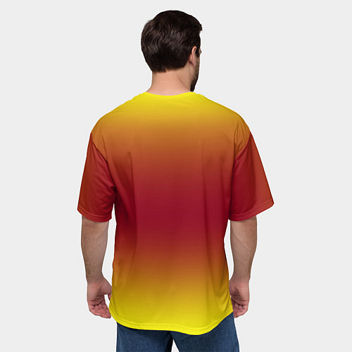 Мужская футболка оверсайз Portal 2 gradient / 3D-принт – фото 4
