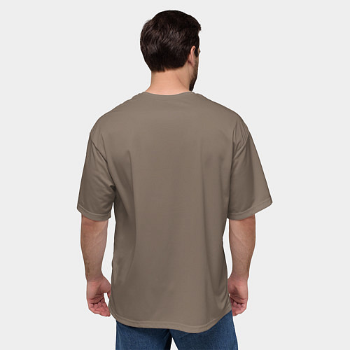 Мужская футболка оверсайз Ленивец с кружкой кофе: утро началось с третьей по / 3D-принт – фото 4