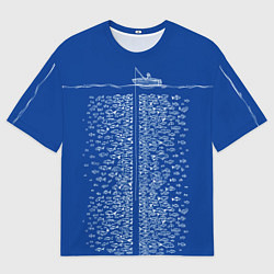 Футболка оверсайз мужская Не удачная рыбалка, цвет: 3D-принт