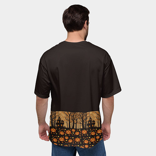 Мужская футболка оверсайз Хэллоуин знатный вампир / 3D-принт – фото 4