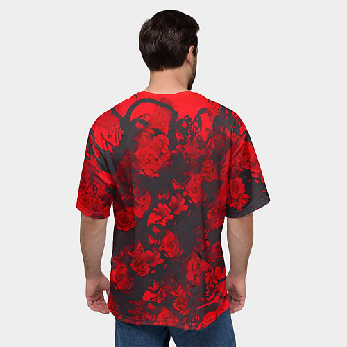 Мужская футболка оверсайз Девушка в стиле киберпанк / 3D-принт – фото 4