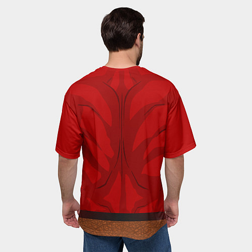 Мужская футболка оверсайз Хеллбой верх / 3D-принт – фото 4