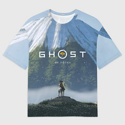 Футболка оверсайз мужская Ацу на коне Ghost of Yotei, цвет: 3D-принт