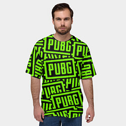 Футболка оверсайз мужская PUBG pattern game, цвет: 3D-принт — фото 2