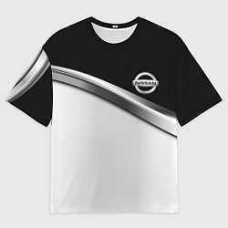 Футболка оверсайз мужская Nissan logo auto, цвет: 3D-принт