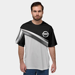 Футболка оверсайз мужская Nissan logo auto, цвет: 3D-принт — фото 2
