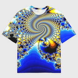 Футболка оверсайз мужская Фрактальный психоделики узор, цвет: 3D-принт