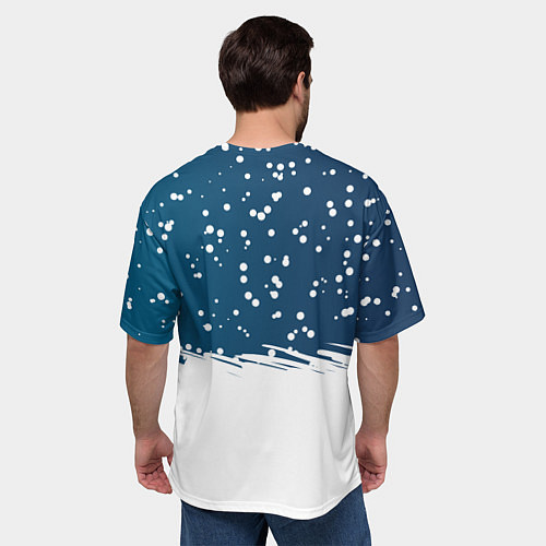 Мужская футболка оверсайз Символ года - Кот змея / 3D-принт – фото 4