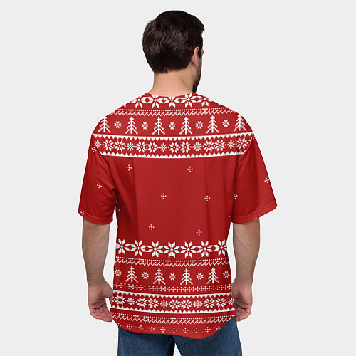 Мужская футболка оверсайз Очень неприличные олени / 3D-принт – фото 4