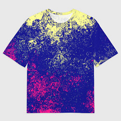 Мужская футболка оверсайз Брызги красок фильтр