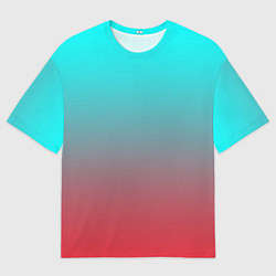 Футболка оверсайз мужская Абстрактно неоновый градиент, цвет: 3D-принт