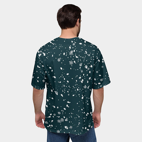 Мужская футболка оверсайз С новым годом змеи / 3D-принт – фото 4