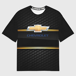 Футболка оверсайз мужская Chevrolet auto steel, цвет: 3D-принт