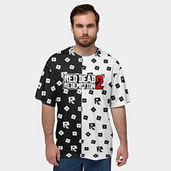 Футболка оверсайз мужская Red Dead Redemption 2 pattern, цвет: 3D-принт — фото 2