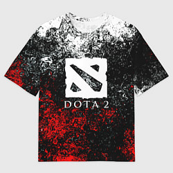 Футболка оверсайз мужская Dota2 брызги красок, цвет: 3D-принт