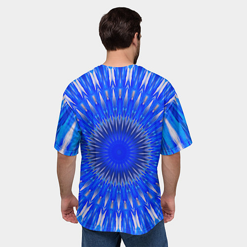 Мужская футболка оверсайз Абстрактный узор психоделика / 3D-принт – фото 4