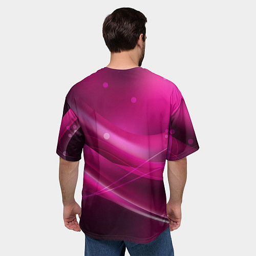 Мужская футболка оверсайз Куроми - милый котёнок в капюшоне / 3D-принт – фото 4