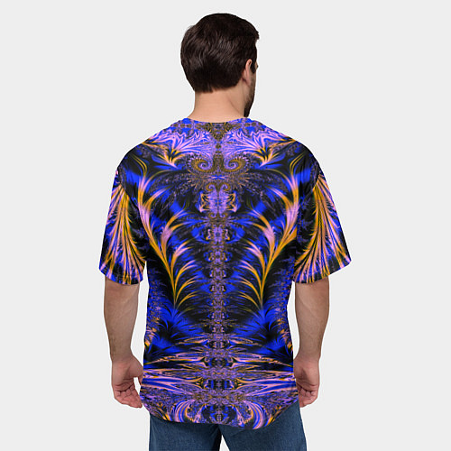 Мужская футболка оверсайз Оптический визуальный стиль / 3D-принт – фото 4