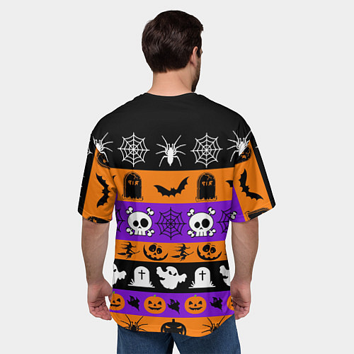 Мужская футболка оверсайз Монстры на хэллоуин / 3D-принт – фото 4
