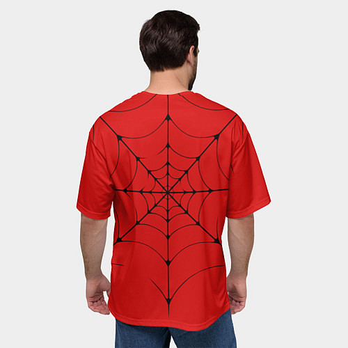 Мужская футболка оверсайз Человек-паук глаза / 3D-принт – фото 4