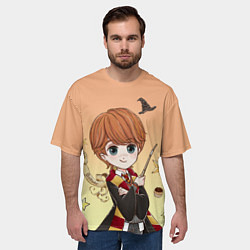 Футболка оверсайз мужская Рон Уизли, цвет: 3D-принт — фото 2