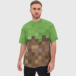 Футболка оверсайз мужская Earth - Minecraft, цвет: 3D-принт — фото 2