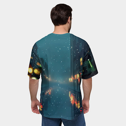 Мужская футболка оверсайз Джокер в новогоднем костюме / 3D-принт – фото 4