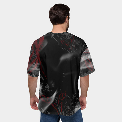 Мужская футболка оверсайз Берсерк - пламя / 3D-принт – фото 4