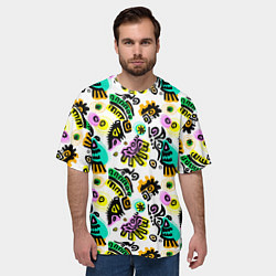 Футболка оверсайз мужская Орнамент майя, цвет: 3D-принт — фото 2