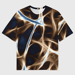 Футболка оверсайз мужская Неоновые связи, цвет: 3D-принт