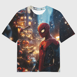 Футболка оверсайз мужская Spider-man new year, цвет: 3D-принт