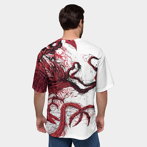 Мужская футболка оверсайз Carnage - Symbiot / 3D-принт – фото 4