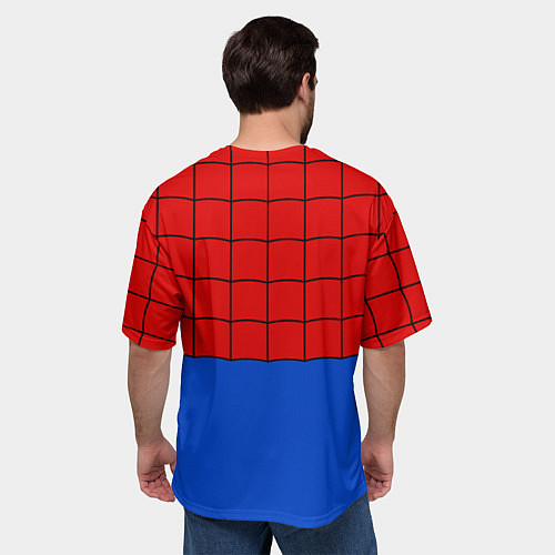 Мужская футболка оверсайз Человек паук текстура костюма / 3D-принт – фото 4