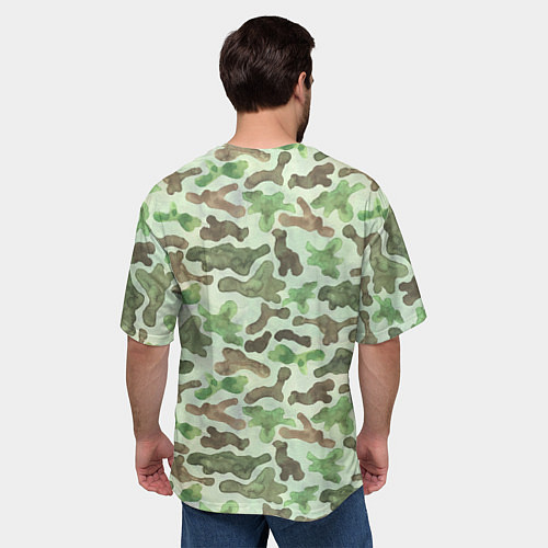 Мужская футболка оверсайз Русский солдат за ноутбуком / 3D-принт – фото 4